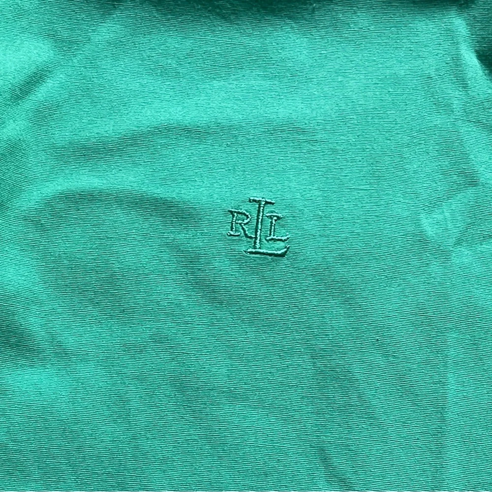 Lauren Ralph Lauren Polo Blouse Green Solid Stretch Button Up - Picture 7 of 7